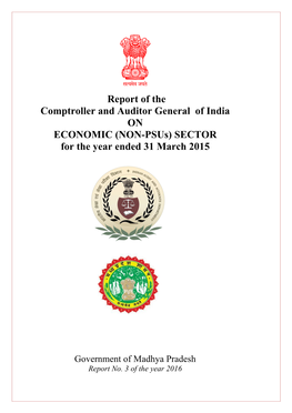 Report of the Comptroller and Auditor General of India on ECONOMIC (NON-Psus) SECTOR for the Year Ended 31 March 2015