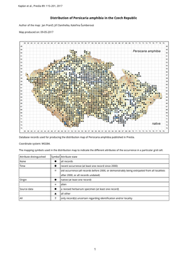 1 Distribution of Persicaria Amphibia in the Czech Republic