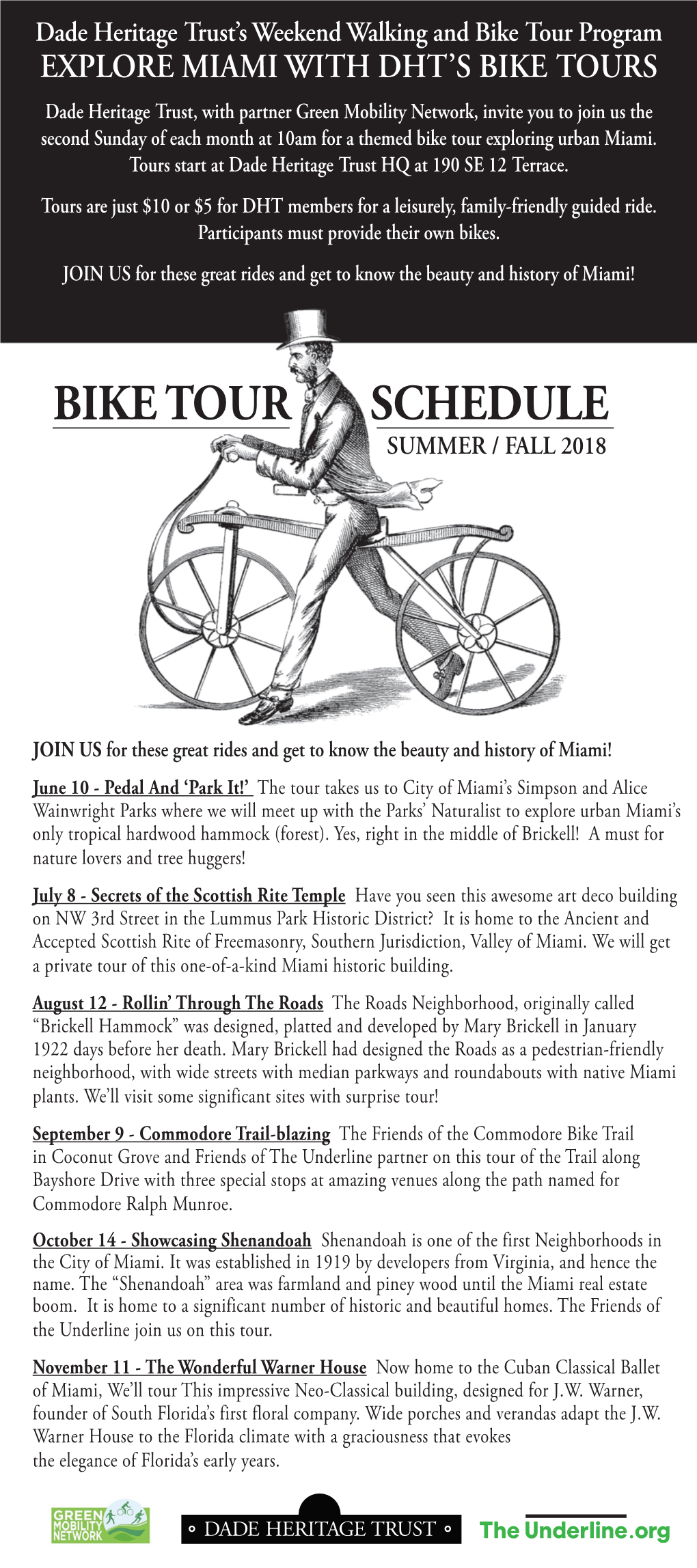 Bike and Walking Tours 4X9 Rack Card 2018 Second Half.Indd