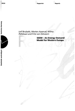 An Energy Demand Model for Western Europe Reports 95/24