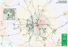 Mapa De Transporte Público Del Área Metropolitana De Sevilla