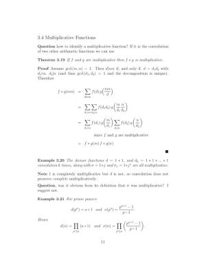 3.4 Multiplicative Functions