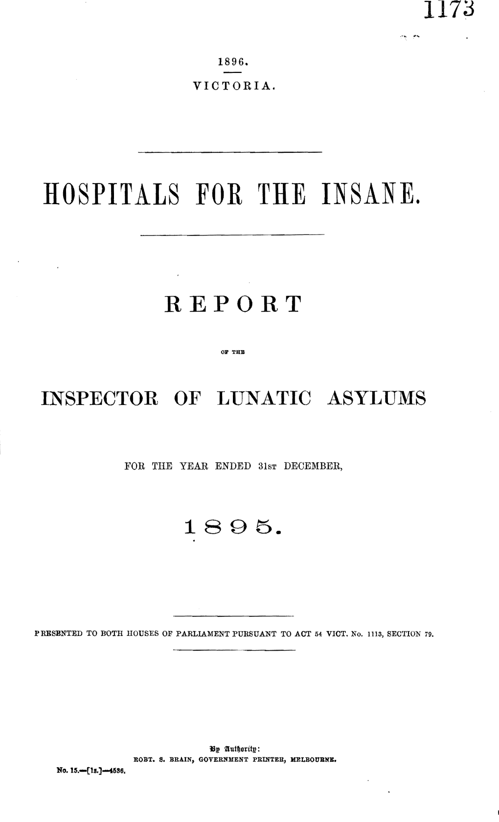 Hospitals for the Insane