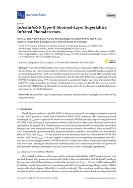 Inas/Inassb Type-II Strained-Layer Superlattice Infrared Photodetectors