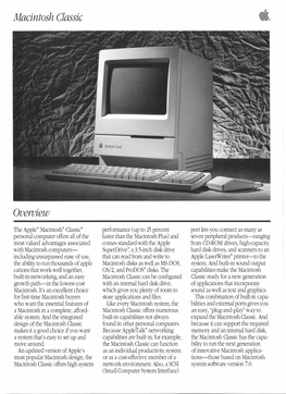 Macintosh Classic Overview