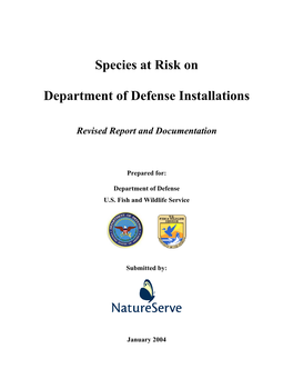 Species at Risk on Department of Defense Installations