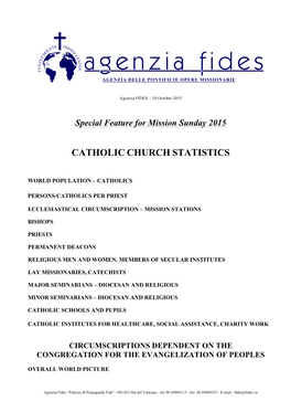 Catholic Church Statistics
