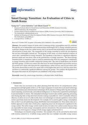 Smart Energy Transition: an Evaluation of Cities in South Korea