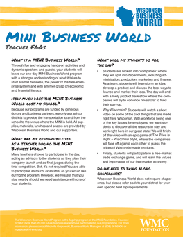 Mini Business World Teacher Faqs