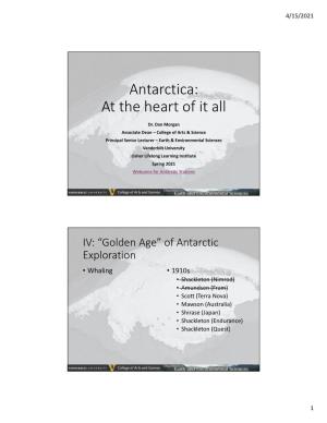 Antarctica: at the Heart of It All