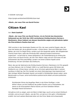 Citizen Kael
