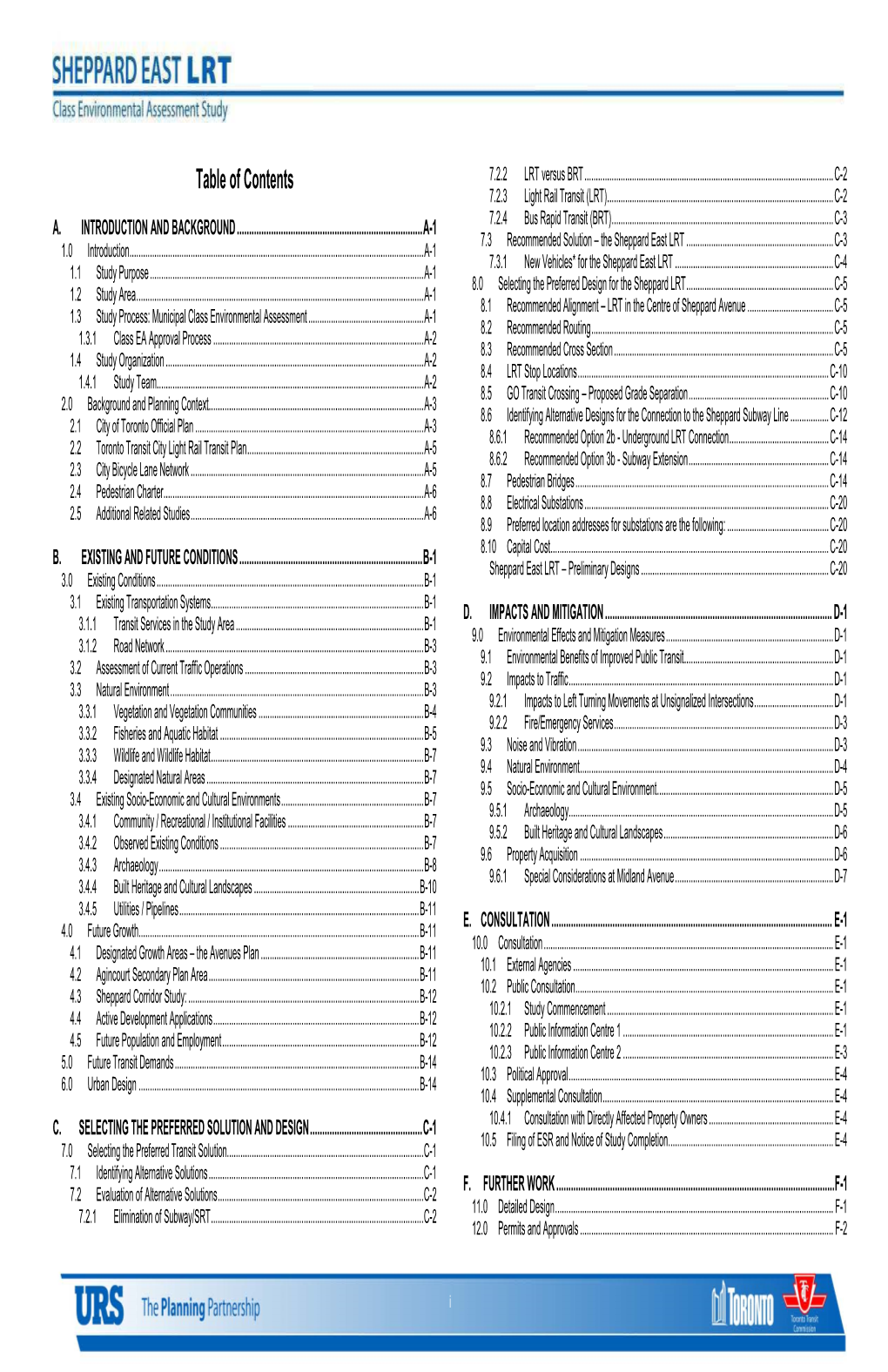 Table of Contents 7.2.2 LRT Versus BRT