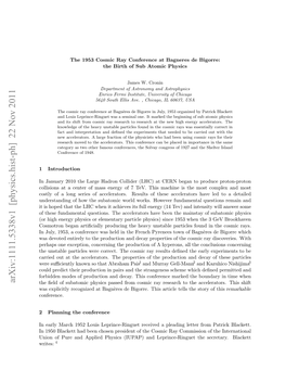 The 1953 Cosmic Ray Conference at Bagneres De Bigorre: the Birth of Sub Atomic Physics