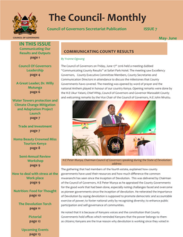 The Council- Monthly Council of Governors Secretariat Publication ISSUE 7
