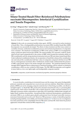 Silane-Treated Basalt Fiber–Reinforced Poly(Butylene Succinate) Biocomposites: Interfacial Crystallization and Tensile Properties