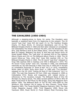 The Cavaliers (1956-1964)