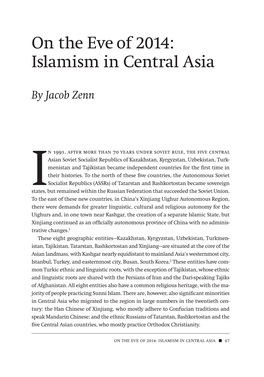 On the Eve of 2014: Islamism in Central Asia