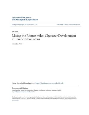 Character Development in Terence's Eunuchus Samantha Davis