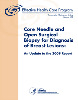 Core Needle and Open Surgical Biopsy for Diagnosis of Breast Lesions