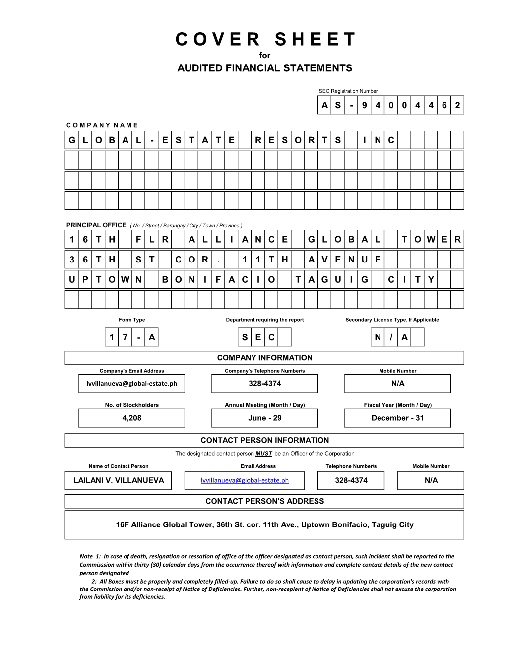 Sec Form 17-A, As Amended