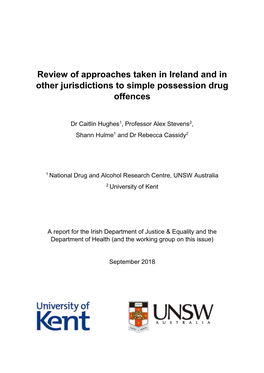 Review of Approaches Taken in Ireland and in Other Jurisdictions to Simple Possession Drug Offences