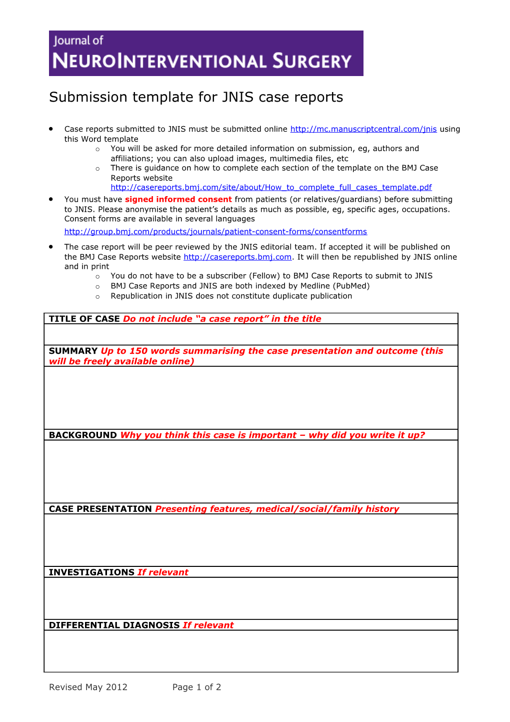 Template for BMJ Cases s2