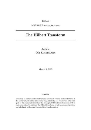 The Hilbert Transform