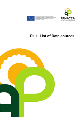 D1.1. List of Data Sources