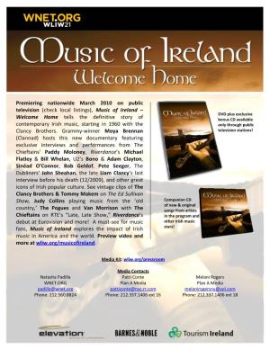 MUSIC of IRELAND Fact Sheet PRESS FINAL