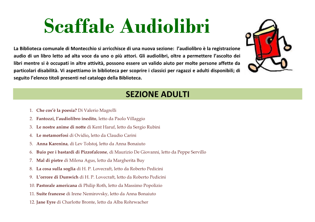 Scaffale Audiolibri