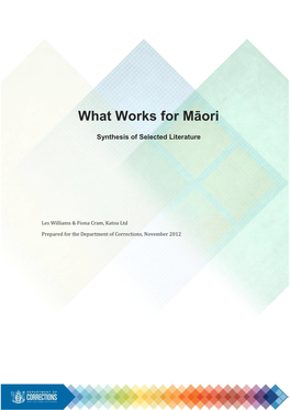 View What Works for Maori PDF 1.3 MB