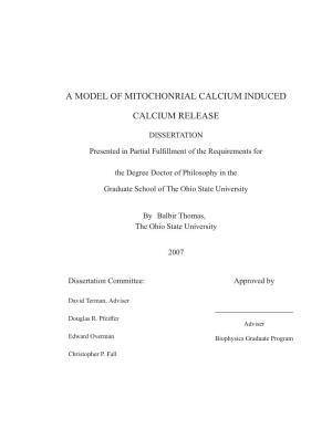 A Model of Mitochonrial Calcium Induced Calcium