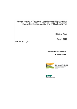 Robert Alexy's a Theory of Constitutional Rights Critical Review