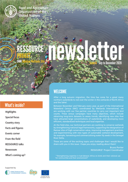 RESSOURCE Project Newsletter, Issue 6, July to December 2020