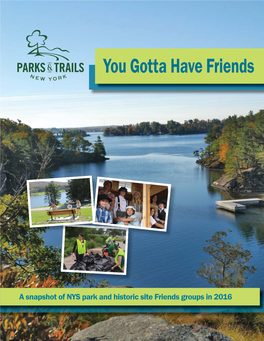 A Snapshot of NYS Parks & Historic Site Friends Groups in 2016