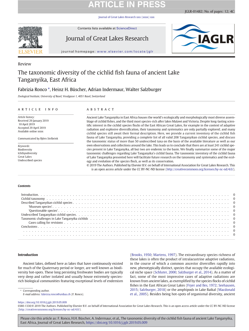 The Taxonomic Diversity Of The Cichlid Fish Fauna Of Ancient Lake - DocsLib