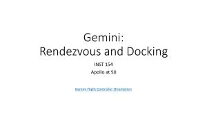 Gemini: Rendezvous and Docking INST 154 Apollo at 50