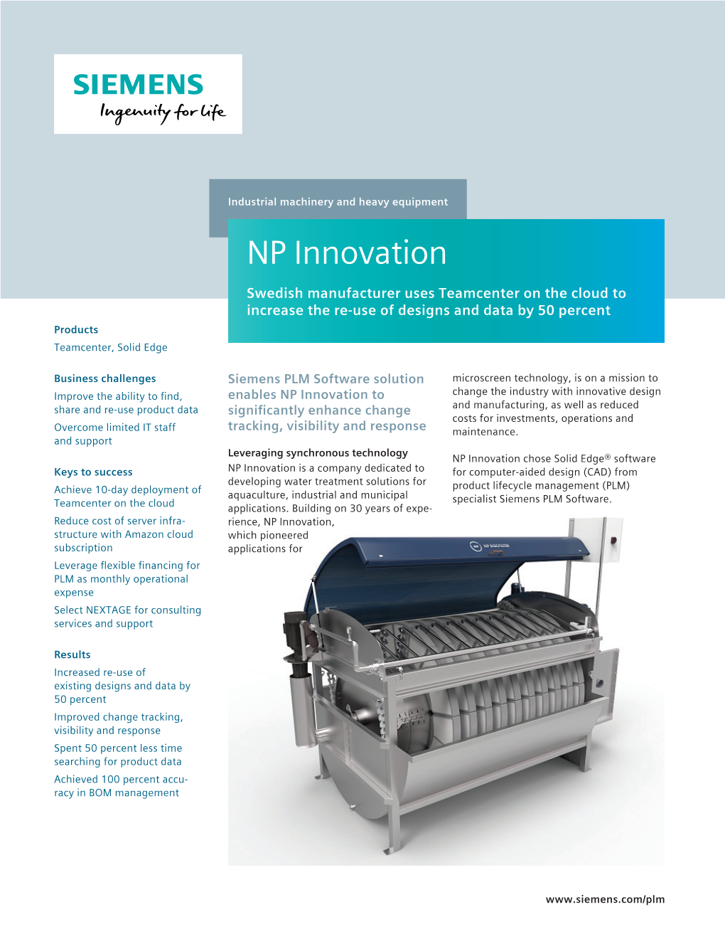 NP Innovation – Swedish Manufacturer Uses Teamcenter On