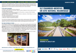 Ile Chambod-Merpuis : Un Site Naturel Réaménagé