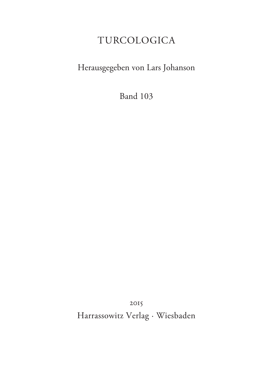 Rehbein/Simsek, Ankara Papers in Turkish and Turkic Linguistics