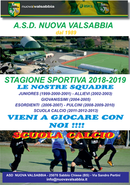 A.S.D. Nuova Valsabbia Stagione Sportiva 2018-2019