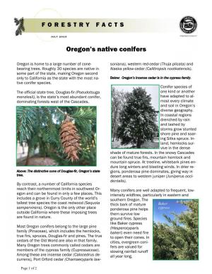 Oregon's Native Conifers