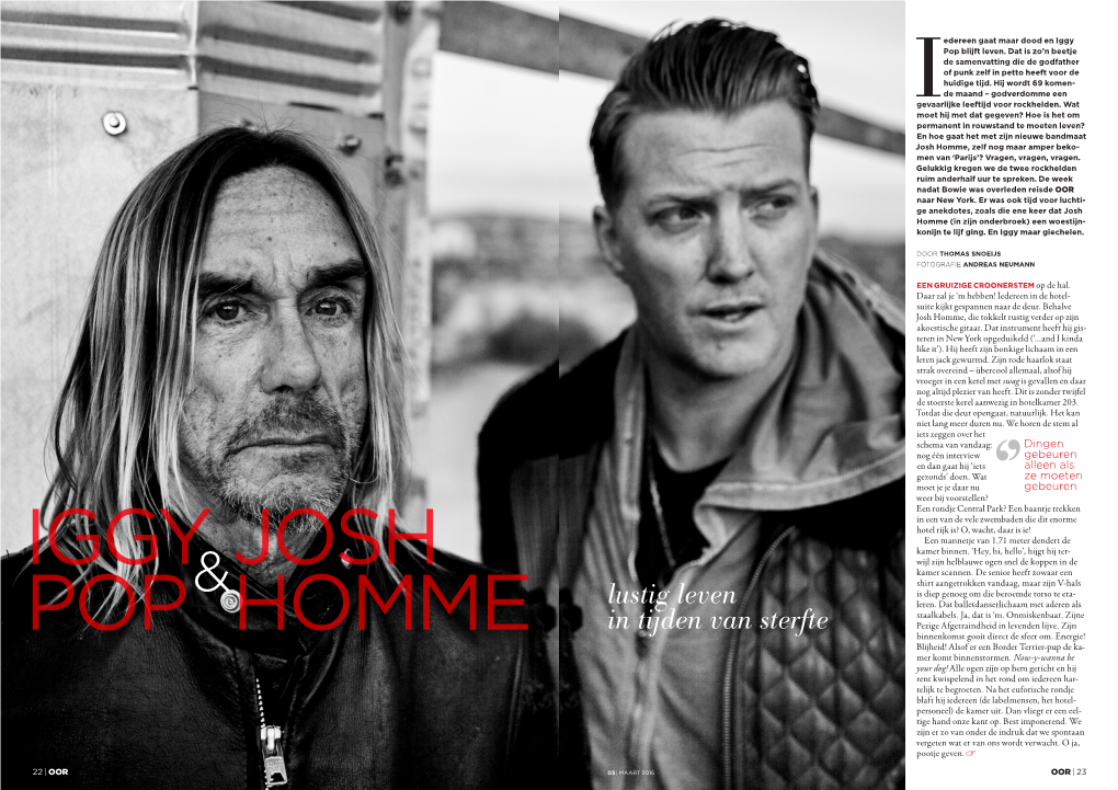 Interview Iggy Pop En Josh Homme