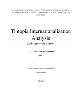 Tintopia Internationalization Analysis Latin American Market