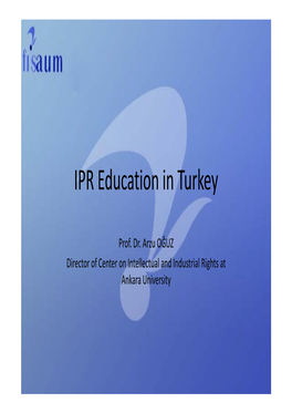 IPR Education in Turkey