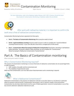 Contamination Monitoring Part A