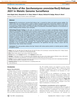 Downloaded from the Saccharomyces Genome Database Segregation