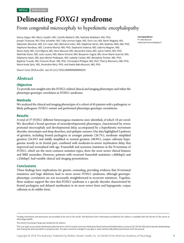 Delineating FOXG1 Syndrome from Congenital Microcephaly to Hyperkinetic Encephalopathy