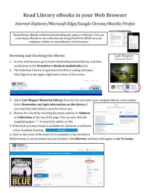 Reading E-Books in a Web Browser