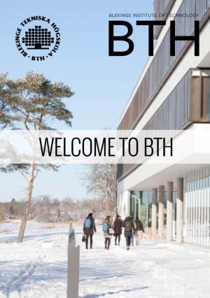 Welcome to Bth Dear Student About Bth